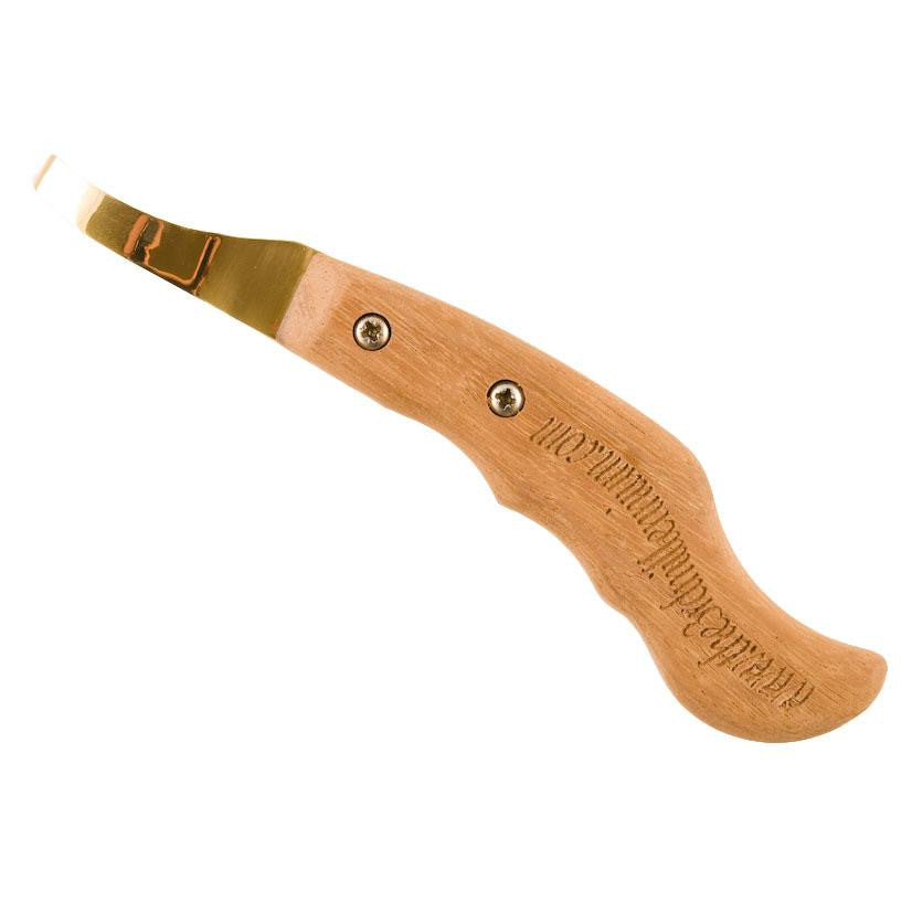 Farrier knife with curved blade