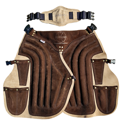 Deluxe Leather Apron with padded comfort belt and double padded legs
